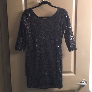 Sequin black dress